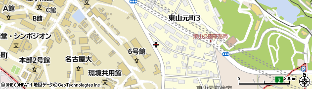 愛知県名古屋市千種区東山元町周辺の地図
