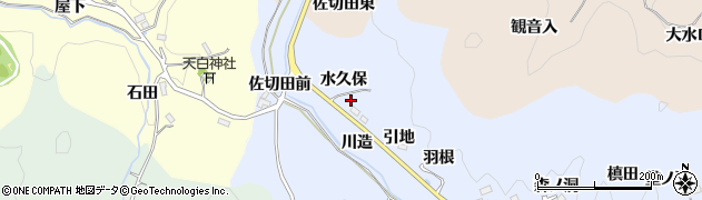 愛知県豊田市足助白山町（川造）周辺の地図