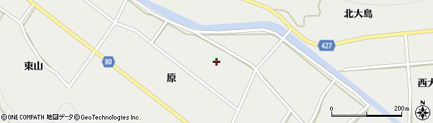 愛知県設楽町（北設楽郡）津具（西溜渕）周辺の地図