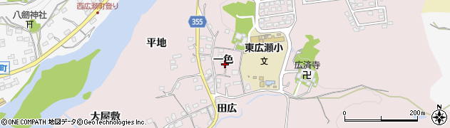 愛知県豊田市東広瀬町一色周辺の地図
