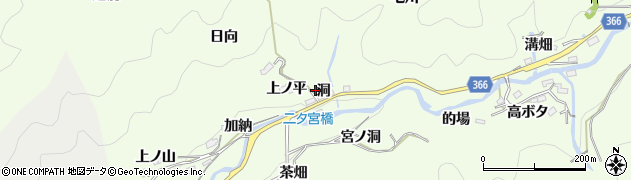 愛知県豊田市二タ宮町（洞）周辺の地図