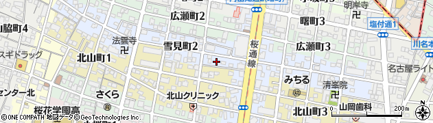 愛知県名古屋市昭和区雪見町2丁目16周辺の地図