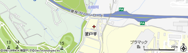 愛知県豊田市御船町（釜戸平）周辺の地図