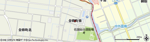 愛知県愛西市金棒町（東）周辺の地図