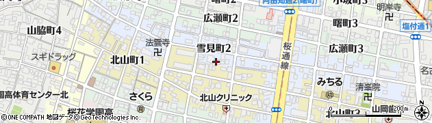 愛知県名古屋市昭和区雪見町2丁目8周辺の地図