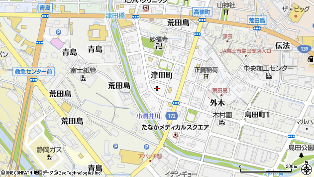 〒417-0035 静岡県富士市津田町の地図