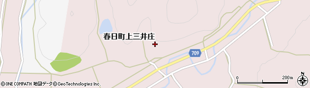 兵庫県丹波市春日町上三井庄周辺の地図