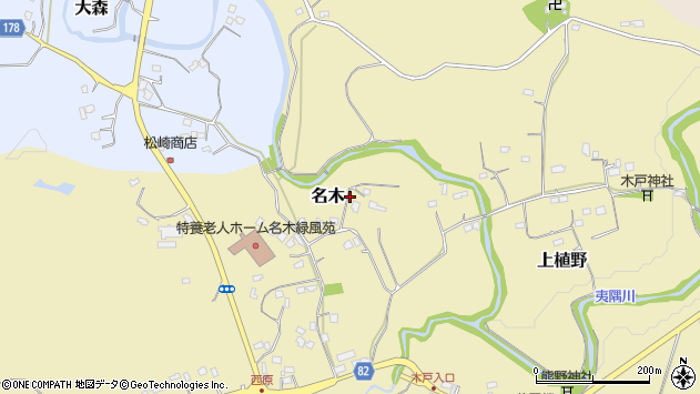 〒299-5253 千葉県勝浦市名木の地図