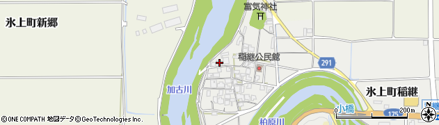 兵庫県丹波市氷上町稲継161周辺の地図
