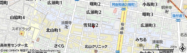 愛知県名古屋市昭和区雪見町2丁目周辺の地図