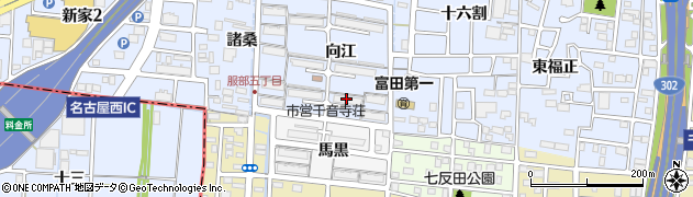 愛知県名古屋市中川区富田町大字千音寺（向江）周辺の地図