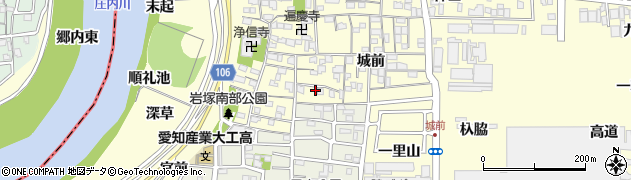 愛知県名古屋市中村区岩塚町城前47周辺の地図