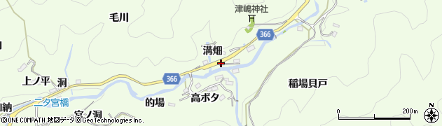 愛知県豊田市二タ宮町（溝畑）周辺の地図