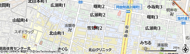 愛知県名古屋市昭和区雪見町2丁目7周辺の地図