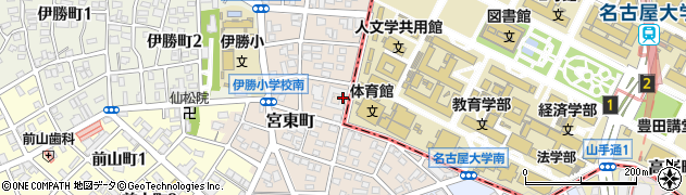 愛知県名古屋市昭和区宮東町234周辺の地図