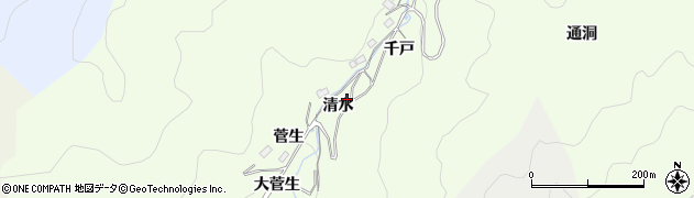 愛知県豊田市菅生町清水周辺の地図