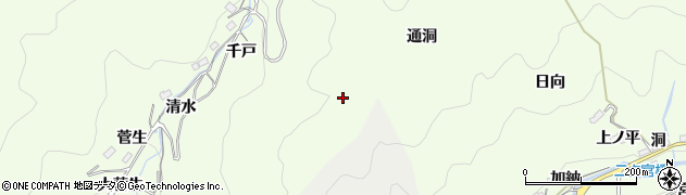 愛知県豊田市菅生町通洞周辺の地図