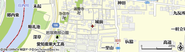 愛知県名古屋市中村区岩塚町城前65周辺の地図