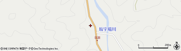 愛知県豊根村（北設楽郡）上黒川（塩瀬）周辺の地図