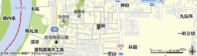 愛知県名古屋市中村区岩塚町城前67周辺の地図