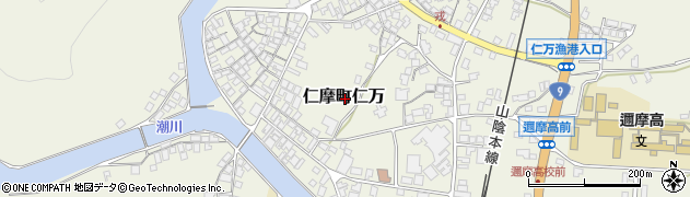 島根県大田市仁摩町仁万周辺の地図