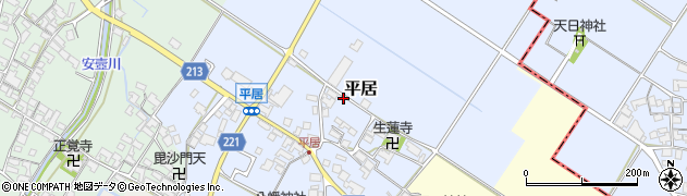 滋賀県愛荘町（愛知郡）平居周辺の地図