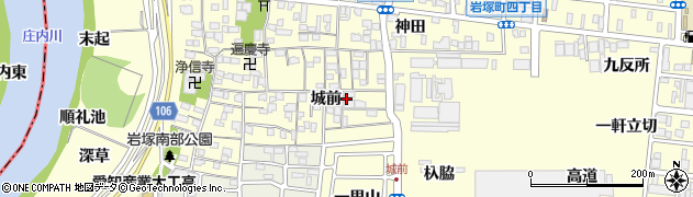愛知県名古屋市中村区岩塚町城前73周辺の地図