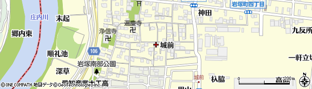 愛知県名古屋市中村区岩塚町城前68周辺の地図