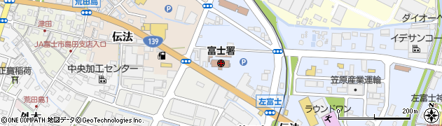 静岡県警察本部　富士地区少年サポートセンター周辺の地図
