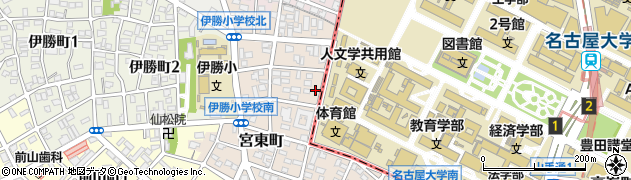 愛知県名古屋市昭和区宮東町201周辺の地図