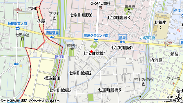 〒497-0015 愛知県あま市七宝町鯰橋の地図