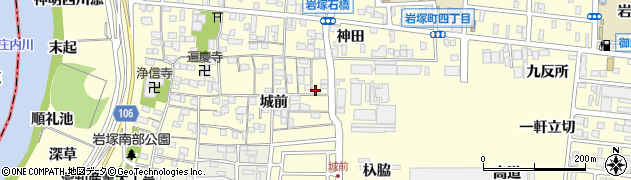 愛知県名古屋市中村区岩塚町城前6周辺の地図