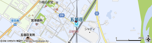 五箇荘駅周辺の地図