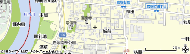 愛知県名古屋市中村区岩塚町城前36周辺の地図