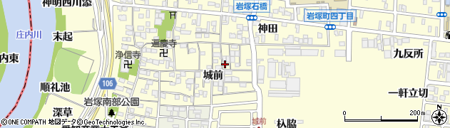 愛知県名古屋市中村区岩塚町城前8周辺の地図