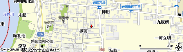 愛知県名古屋市中村区岩塚町城前7周辺の地図
