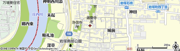 愛知県名古屋市中村区岩塚町（郷中）周辺の地図