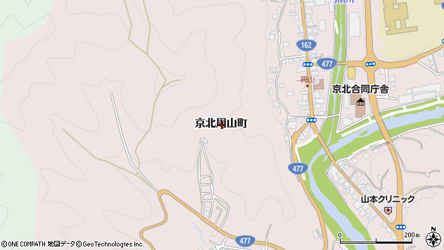 〒601-0251 京都府京都市右京区京北周山町の地図