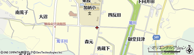 愛知県豊田市加納町（森元）周辺の地図