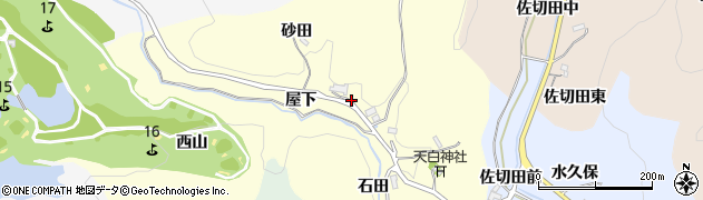 愛知県豊田市栃ノ沢町屋下周辺の地図
