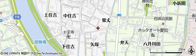 愛知県津島市百町（柴丈）周辺の地図