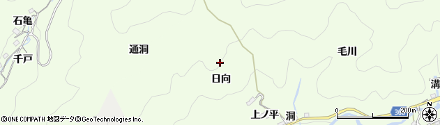 愛知県豊田市二タ宮町（日向）周辺の地図
