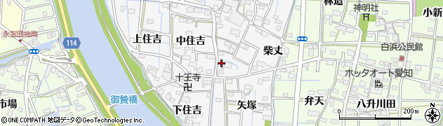 愛知県津島市百町旭60周辺の地図