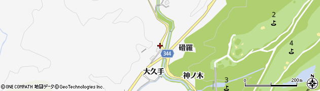 愛知県豊田市中立町大久手周辺の地図