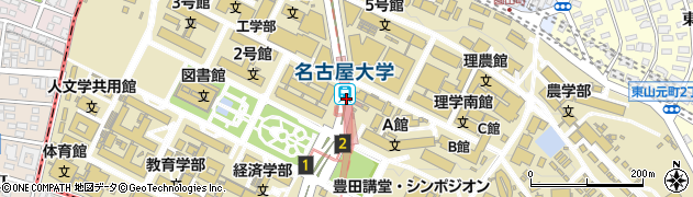 愛知県名古屋市千種区周辺の地図