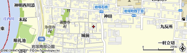 愛知県名古屋市中村区岩塚町城前11周辺の地図