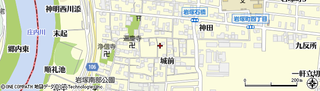 愛知県名古屋市中村区岩塚町城前27周辺の地図