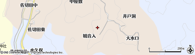 愛知県豊田市東中山町（観音入）周辺の地図
