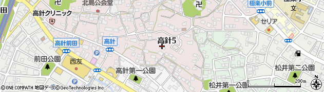 愛知県名古屋市名東区高針5丁目周辺の地図