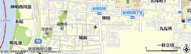 愛知県名古屋市中村区岩塚町城前2周辺の地図